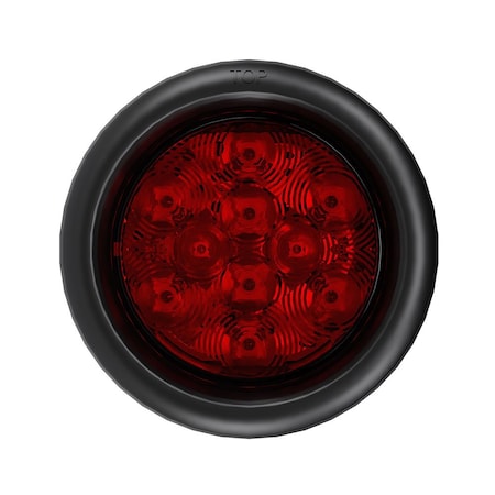 Abrams 4" Round - 10 LED Red Stop Brake Tail Turn Trailer Light TTL-R10-R